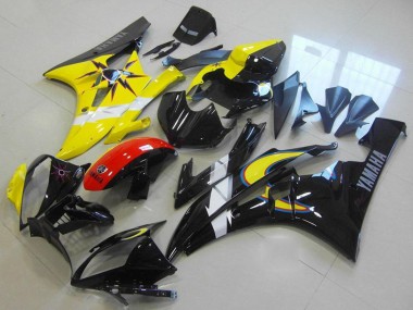 Carenado Moto Yamaha YZF R6 2006-2007 - Amarillo Blanco Rojo Negro Brillante