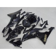 Carenado Moto Yamaha YZF R6 2008-2016 - Negro Brillante Negro Mate Oro Calcomanías