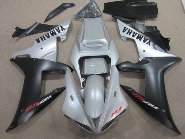 Carenados Moto Yamaha YZF R1 2002-2003 - Plata Negro Mate