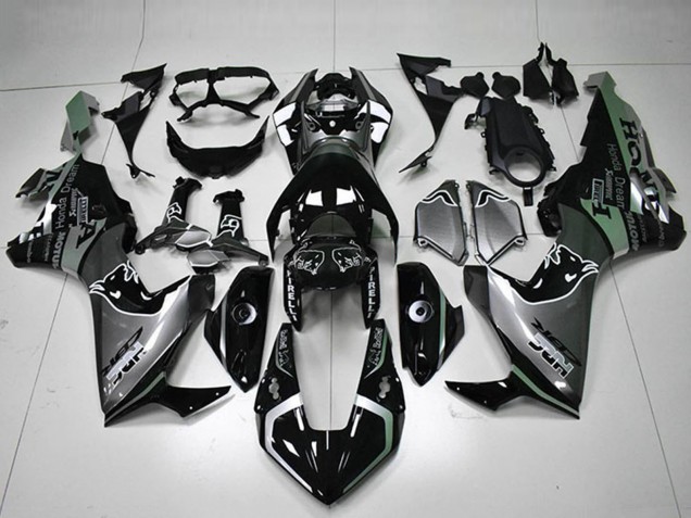 Carenado Moto Honda CBR1000RR 2017-2023 - Plata Negro Brillante HRC
