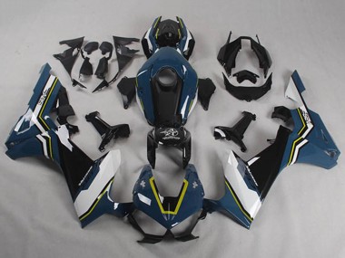 Carenado Moto Honda CBR1000RR 2017-2023 - Azul Blanco Amarillo Negro Brillante Shocker