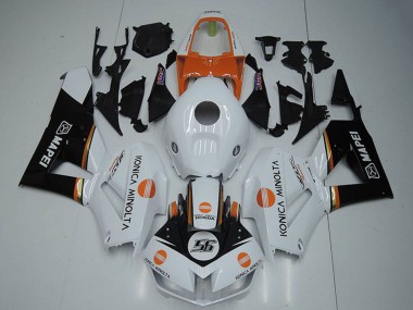 Carenado Moto Honda CBR1000RR 2012-2016 - Blanco Naranja Negro Brillante Konica Minolta 56