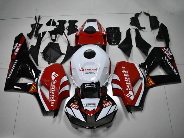 Carenado Moto Honda CBR1000RR 2012-2016 - Blanco Rojo Negro Brillante Santander