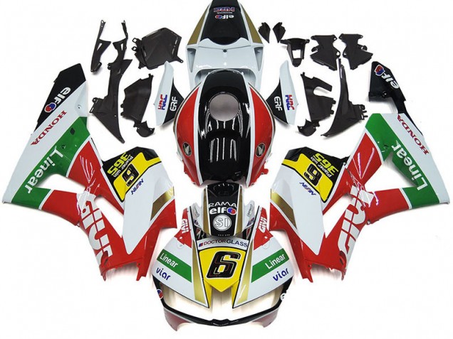 Carenado Moto Honda CBR1000RR 2012-2016 - Blanco Rojo Amarillo Verde Líneaar Viar 6