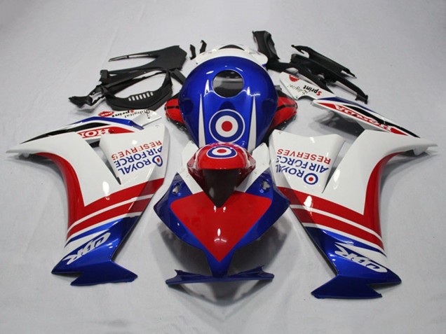 Carenado Moto Honda CBR1000RR 2012-2016 - Blanco Rojo Azul Royal Air Force Reserves