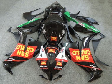 Carenado Moto Honda CBR1000RR 2012-2016 - Rojo Verde Amarillo Negro Brillante San Carlo