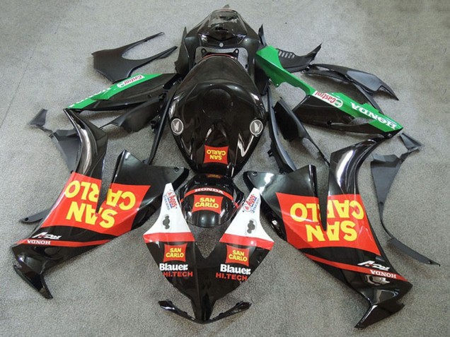 Carenado Moto Honda CBR1000RR 2012-2016 - Rojo Verde Amarillo Negro Brillante San Carlo