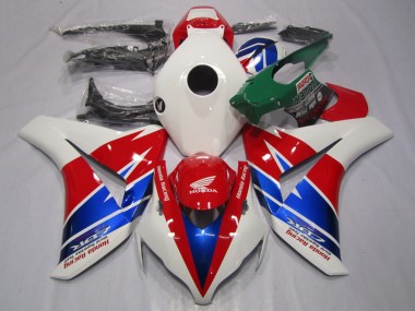 Carenado Moto Honda CBR1000RR 2008-2011 - Blanco Rojo Azul Carrera