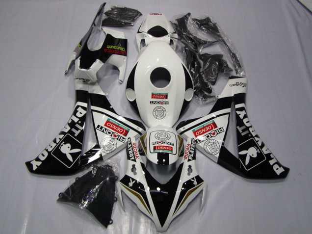 Carenado Moto Honda CBR1000RR 2008-2011 - Blanco Negro Brillante DENSO Playboy