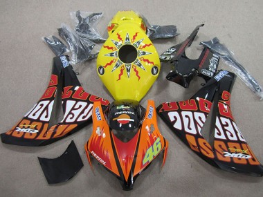 Carenado Moto Honda CBR1000RR 2008-2011 - Amarillo Naranja Negro Brillante Rossi Repsol 46