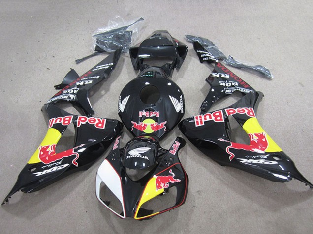 Carenado Moto Honda CBR1000RR 2006-2007 - Negro Brillante Amarillo Blanco Rojo Bull
