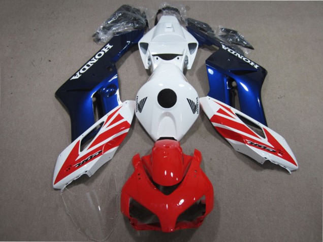 Kits Carenados Moto Honda CBR1000RR 2004-2005 - Blanco Rojo Azul
