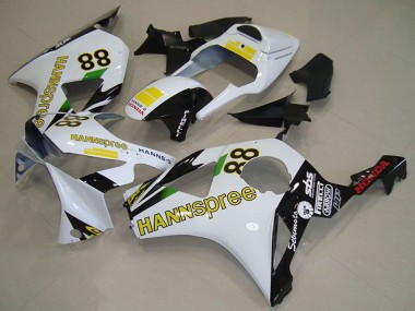 Carenado Moto Honda CBR900RR 954 2002-2003 - Blanco Amarillo Negro Brillante Hannspree 88
