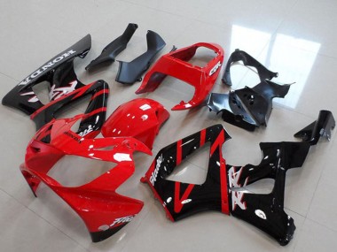 Carenado Moto Honda CBR900RR 929 2000-2001 - Rojo Negro Brillante Raya