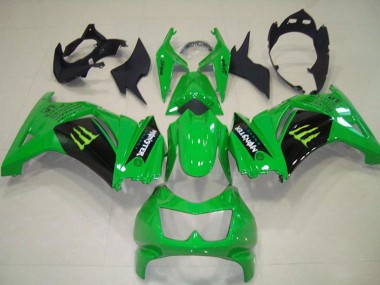 Carenado Moto Kawasaki ZX250R 2008-2012 - Verde Negro Monstruo