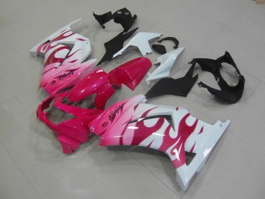 Carenado Moto Kawasaki ZX250R 2008-2012 - Blanco Rosa Llama