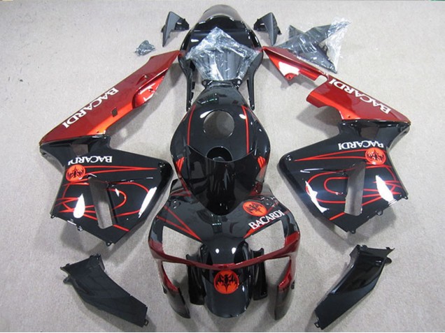 Carenado Moto Kawasaki ZX10R 2004-2005 - Negro Rojo Racardi