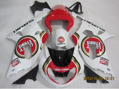 Carenado Moto Suzuki GSXR 600 2001-2003 - Blanco Rojo Lucky Strike