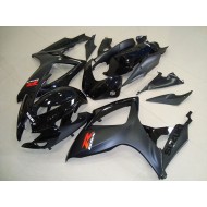 Carenado Moto Suzuki GSXR 750 2006-2007 - Negro Brillante Negro Mate Rojo