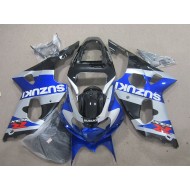 Carenado Moto Suzuki GSXR 1000 2000-2002 - Azul Plata Negro Rojo Blanco Calcomanía