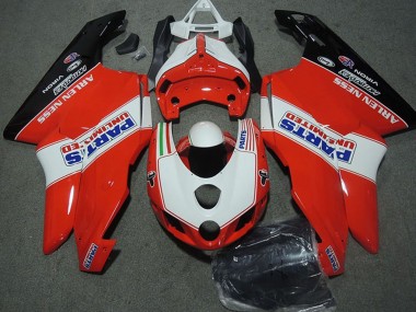 Carenado Moto Ducati 749 999 2003-2004 - Blanco Rojo Negro Brillante Parts Unlimited