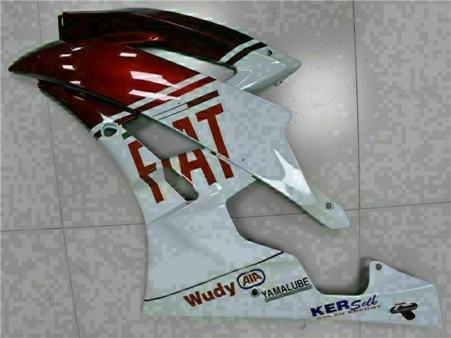 Marrón Blanco Carenado Moto Yamaha R6 06-07 Marrón Blanco Carenado Moto Yamaha R6 06-07
