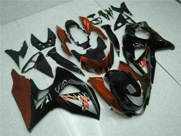 Marrón Negro Kit Completo Carenado Moto Suzuki GSXR 1000 K9 09-16 Marrón Negro Kit Completo Carenado Moto Suzuki GSXR 1000 K9 09-16