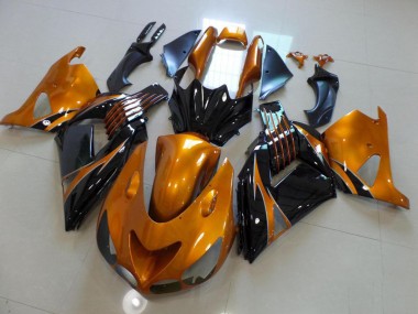 Marrón & Negro No Pegatinas Carenado Moto Kawasaki ZX14R ZZR 1400 06-11