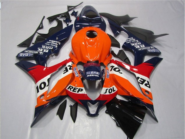 Naranja Azul Negro Repsol Carenado Moto Honda CBR 600 RR 07-08 Naranja Azul Negro Repsol Carenado Moto Honda CBR 600 RR 07-08