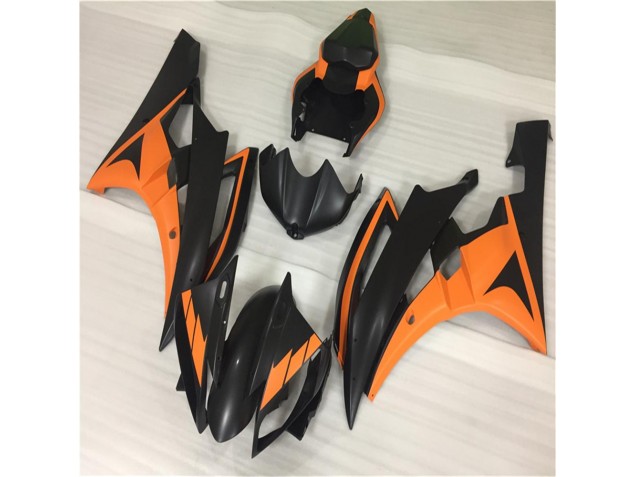 Naranja Negro ABS Moto Plástica Yamaha R6 06-07 Naranja Negro ABS Moto Plástica Yamaha R6 06-07