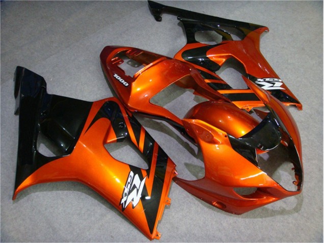 Naranja Negro Carenado Moto Suzuki GSXR 1000 K3 03-04 Naranja Negro Carenado Moto Suzuki GSXR 1000 K3 03-04