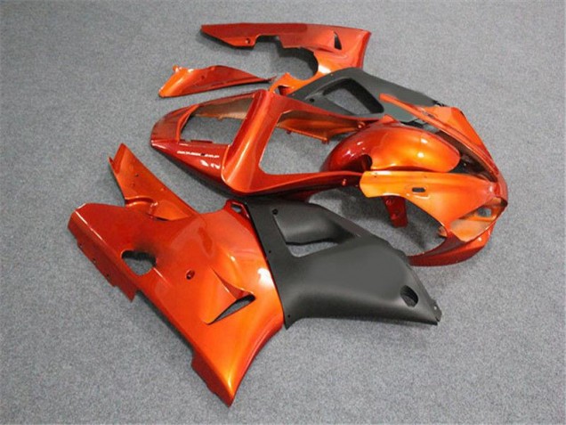 Naranja Negro Carenado Moto Yamaha R1 00-01 Naranja Negro Carenado Moto Yamaha R1 00-01