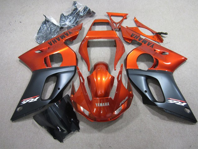 Naranja Negro Carenado Moto Yamaha R6 98-02 Naranja Negro Carenado Moto Yamaha R6 98-02