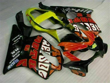 Naranja Negro Kit Completo Carenado Moto Honda CBR 600 F4i 01-03
