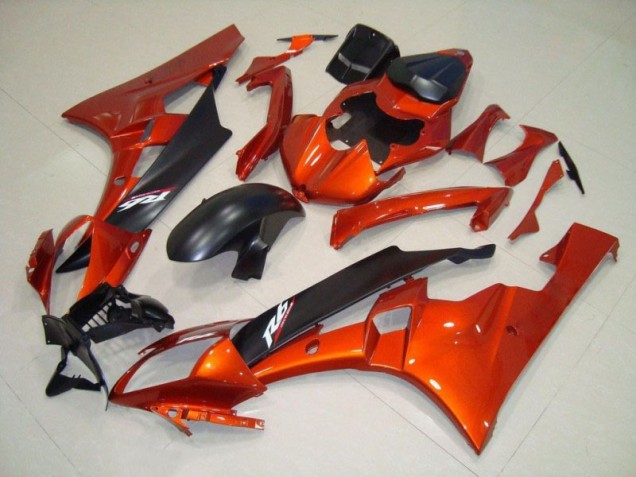 Naranja Negro Mate Kits Completo Carenado Moto ABS Yamaha R6 06-07 Naranja Negro Mate Kits Completo Carenado Moto ABS Yamaha R6 06-07