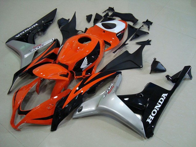 Naranja Plata Negro Inyección Kits Carenado Moto Honda CBR 600 RR 07-08 Naranja Plata Negro Inyección Kits Carenado Moto Honda CBR 600 RR 07-08