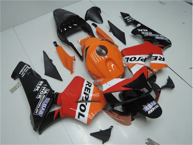 Naranja Rojo Negro Repsol Carenado Moto Honda CBR 600 RR 03-04