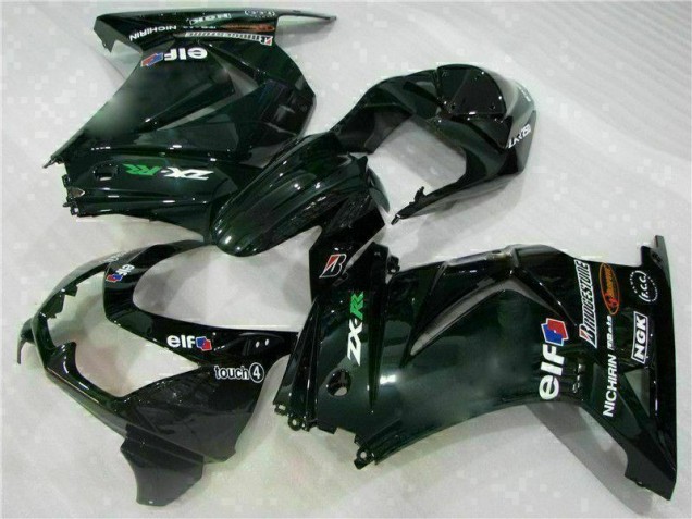 Negro ABS Moto Plástico Kawasaki EX250 08-12 Negro ABS Moto Plástico Kawasaki EX250 08-12