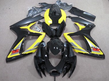 Negro Amarillo Carenado Moto Suzuki GSXR 600 K6 06-07
