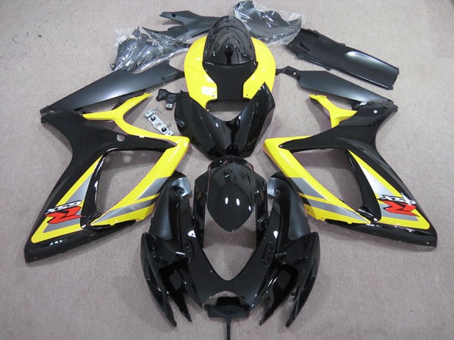 Negro Amarillo Carenado Moto Suzuki GSXR 600 K6 06-07