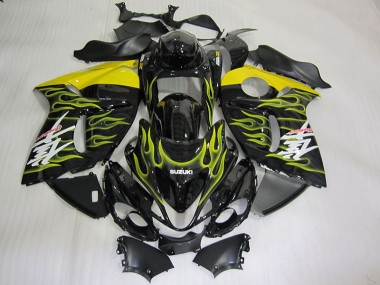 Negro Amarillo Llama Carenado Moto Suzuki GSXR 1300 Hayabusa 08-19