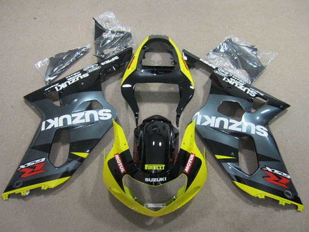 Negro Amarillo Motul Carenado Moto Suzuki GSXR 600 K1 K2 K3 01-03 Negro Amarillo Motul Carenado Moto Suzuki GSXR 600 K1 K2 K3 01-03