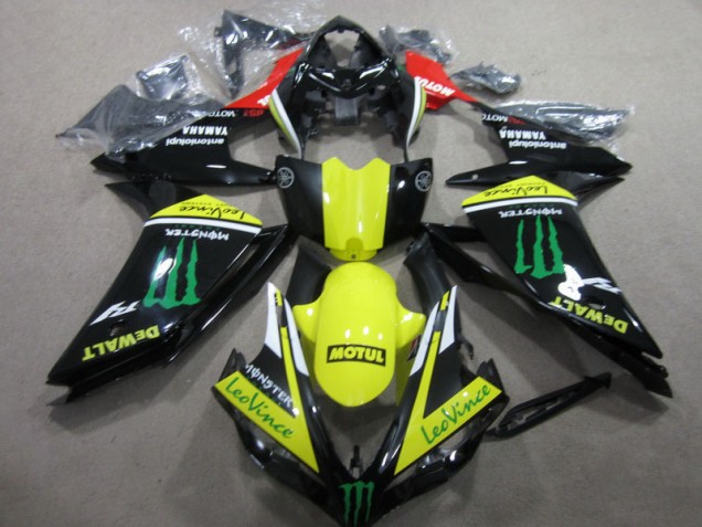 Negro Amarillo Motul Leovince Carenado Moto Yamaha R1 07-08 Negro Amarillo Motul Leovince Carenado Moto Yamaha R1 07-08