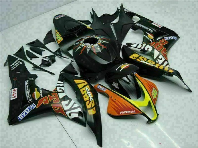 Negro Amarillo Repsol 46 Carenado Moto Honda CBR 600 RR 07-08 Negro Amarillo Repsol 46 Carenado Moto Honda CBR 600 RR 07-08