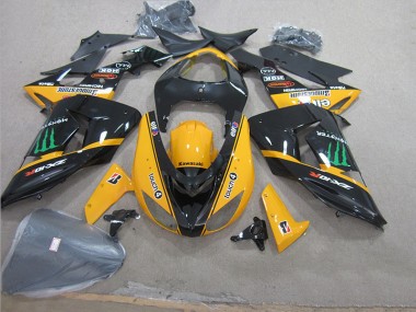 Negro Amarillo Touch4 Monster Carenado Moto Kawasaki ZX10R 06-07