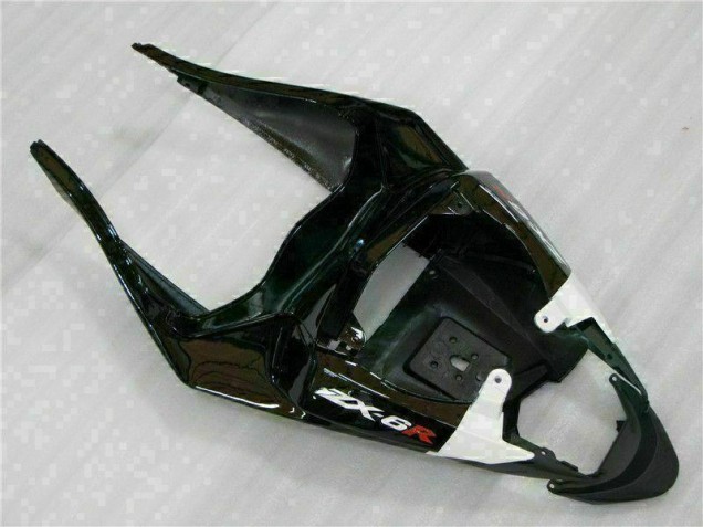 Negro Blanco 3M Touch4 Inyección Kits Carenado Moto Kawasaki ZX6R 09-12 Negro Blanco 3M Touch4 Inyección Kits Carenado Moto Kawasaki ZX6R 09-12