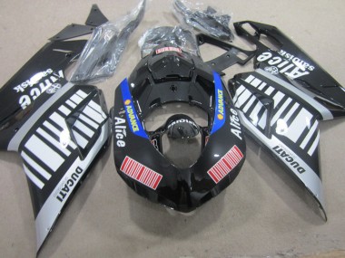 Negro Blanco Advance Alice Carenado Moto Ducati 1098 07-14