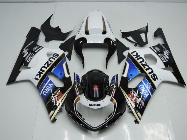 Negro Blanco Azul Viru Carenado Moto Suzuki GSXR 750 K1 K2 K3 01-03 Negro Blanco Azul Viru Carenado Moto Suzuki GSXR 750 K1 K2 K3 01-03