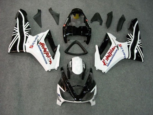 Negro Blanco Carenado Moto Triumph Daytona 675 Triple 06-08 Negro Blanco Carenado Moto Triumph Daytona 675 Triple 06-08