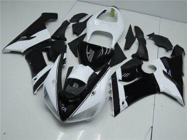 Negro Blanco Carenado & Plástico Moto Kawasaki ZX6R 05-06 Negro Blanco Carenado & Plástico Moto Kawasaki ZX6R 05-06
